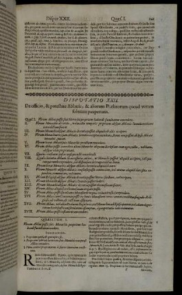 Disputatio XXII. De officio, & potestate Abbatis, & aliorum Prælatorum quoad votum solemne paupertatis.