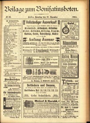 Zweite Ausgabe vom Sonntag, den 30. Dezember 1900.