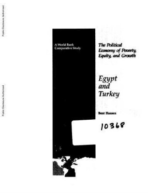 The political economy of poverty, equity, and growth in Egypt and Turkey