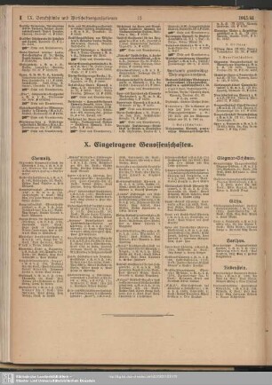 X. Eingetragene Genossenschaften