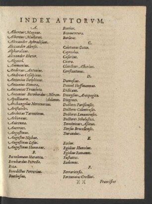 Index Autorum.