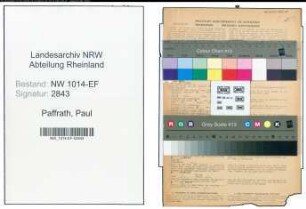 Entnazifizierung Paul Paffrath , geb. 10.06.1908 (Lehrer)