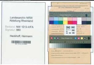 Entnazifizierung Hermann Heckhoff , geb. 23.06.1883 (Lebensmittelhandel)