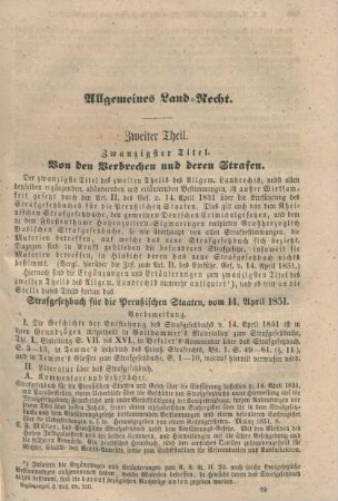 Allgemeines Land-Recht. Zweiter Theil.