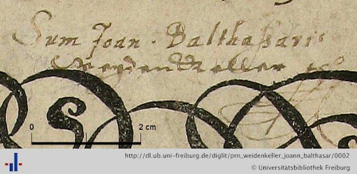 Autogramm (Aus: UB Freiburg, R 2865,bm)