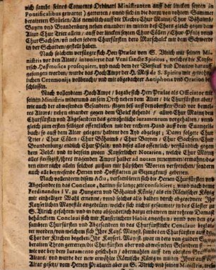 Continvatio Der Kurtzen Relation, was bey eines Römischen Königs Wahl, vnd anderm, in der Römischen Kayserlichen Reichsstatt Augspurg, von dem 25. May, biß auff den 4. Junij. Anno 1653. Denckwürdiges vorgangen