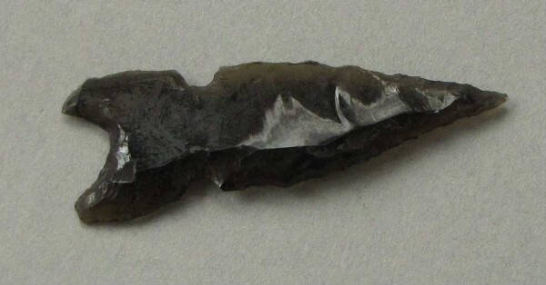 Arrowhead made from obsidian