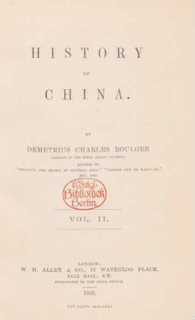 Vol. 2: History of China