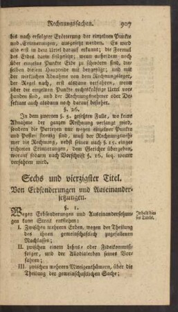 Sechs und vierzigster Titel
