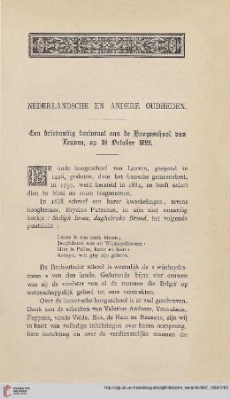 Nederlandsche en andere Oudheden