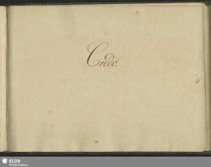 [Messa a quatro voci concertata con piena Orchestra.] Credo