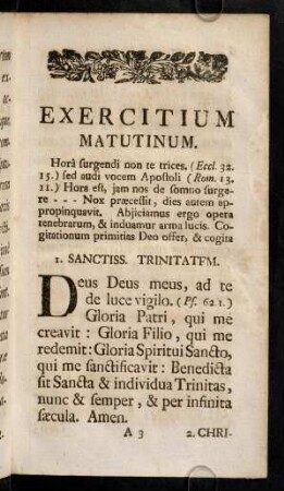 5-31, Exercitium matutinum.