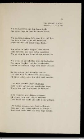 Die Himmels Rose (Paradies XXX. Ges. 38-130)