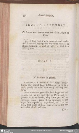 Second Appendix. Of Stones and Earths that owe their Origin to Fire