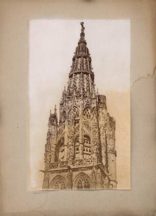 Kathedrale Notre-Dame, Caudebec-en-Caux: Turmhelm der Flamboyantkathedrale nach der Wiederherstellung