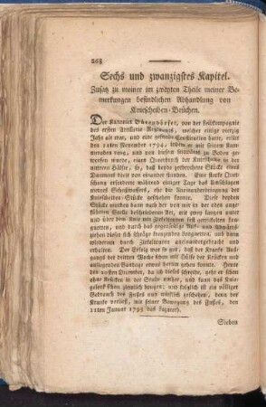 Sech und zwanzigstes Kapitel. Zusatz zu meiner im zweyten Theile meiner Bemerkungen befindlichen Abhandlung von Kniescheiben-Brüchen