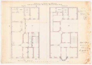 Wohnhaus B. Abenhausen, Berlin-Mitte: Grundrisse EG, 1.OG