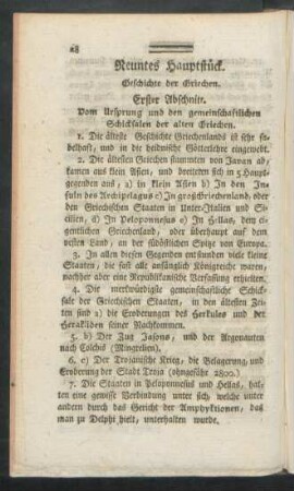 Neuntes Hauptstück. Geschichte der Griechen