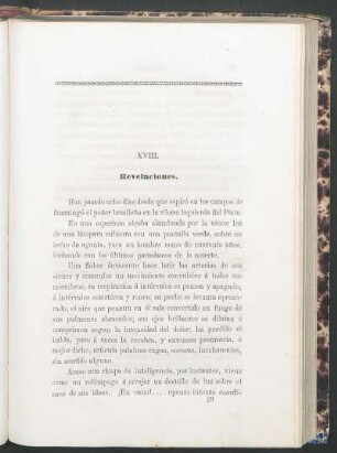 XVIII. - Revelaciones.