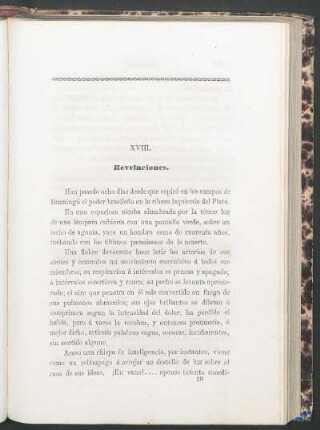 XVIII. - Revelaciones.