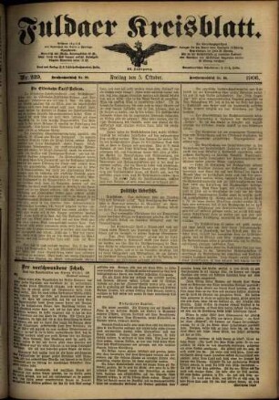 Ausgabe vom Freitag, den 05. Oktober 1906.
