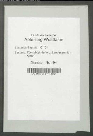 Stift ./. Stadt Herford wegen Bestellung eines Totengräbers