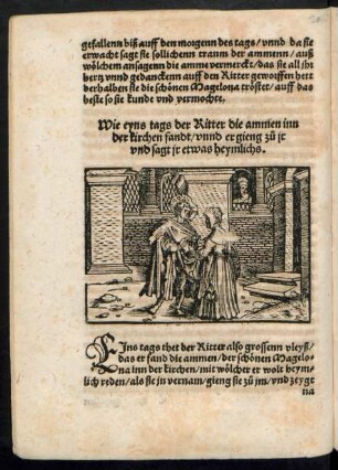 Wie eyns tags der Ritter die ammen inn der kirchen fandt ... und sagt ir etwas heymlichs.