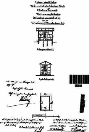 Bad Teinach: Nebengebäude Bodenwaaghäuschen Grundriss,Schnitt,Ansicht