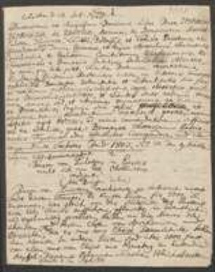 Brief von Michael Tertina an Johann Jacob Kohlhaas