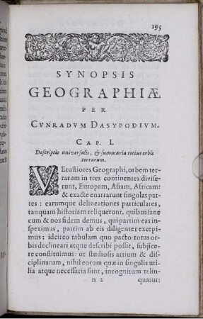 Synopsis Geographiae.