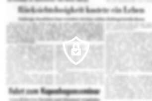 Rücksichtslosigkeit kostete ein Leben