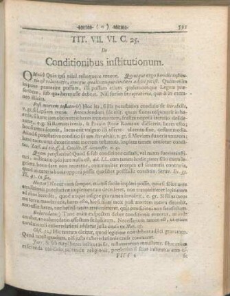 Tit. VII. VI. C. 25. De Conditionibus institutionum.