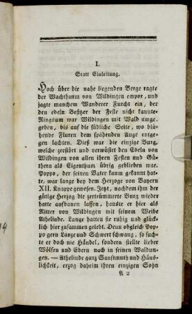 I. Statt Einleitung.