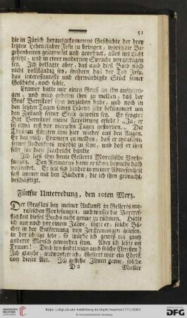 Fuenfte Unterredung, den 10ten Merz