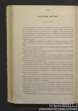 Deuxième Section. De la vigne.