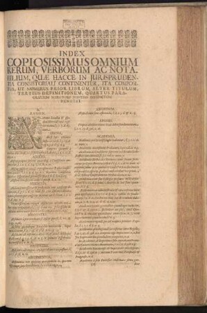 Index Copiosissimus Omnium rerum, Verborum Ac Notabilium, Quae Hacce In Jurisprudentia Consitoriali Continentur ...