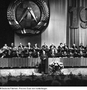 Festakt im Kulturpalast aus Anlass des 20. Jahrestages der Gründung der DDR (Festsaal)