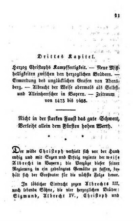 Drittes Kapitel