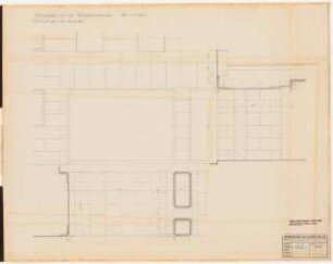Reichsluftfahrtministerium, Berlin: Durchfahrten V2/V4 (Straßenseite): Ansicht, Schnitt, Grundriss 1:20