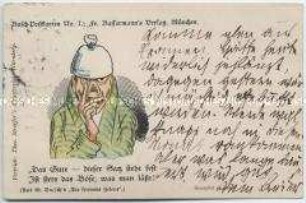 Postkarte mit Motiv von Wilhelm Busch