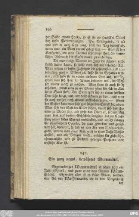 247. Ein ganz neues, bewährtes Wurmmittel.