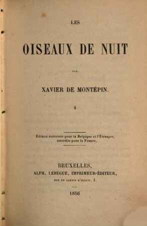Les oiseaux de nuit, 4