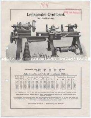 Leitspindel-Drehbank für Kraftbetrieb.