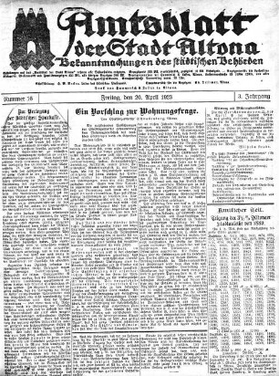 Nummer 16 : Freitag, den 20. April 1923