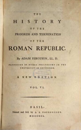 The history of the progress and termination of the Roman republic, 6