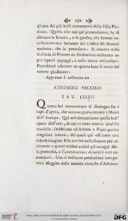Centauro Vecchio Tav. LXXXV