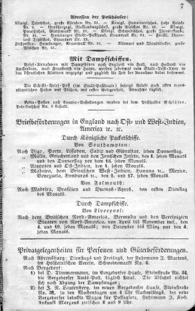 Briefbeförderungen in England nach Ost- und West-Indien America