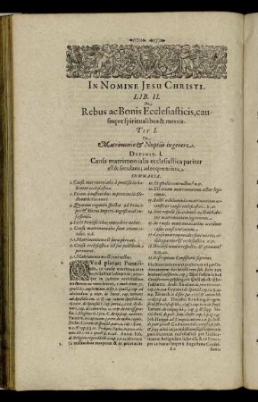 Lib. II. De Rebus ac Bonis Ecclesiasticis, causisque spiritualibus & mixtis.