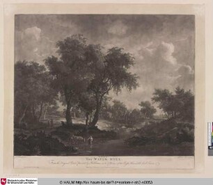 [Landschaft mit Wassermühle]