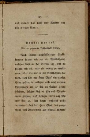 Sechstes Kapitel. Wie wir zusammen Brüderschaft trinken